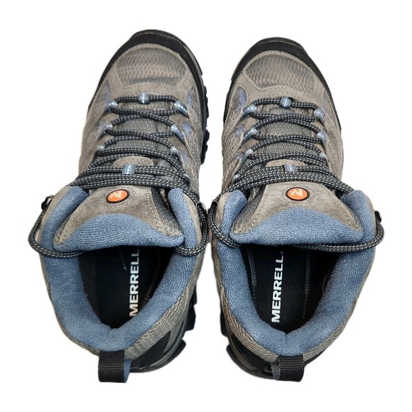 Merrell Moab 3 Mid Waterproof Womens 8.5 Gray J500162 Vibram Hiking - Picture 5 of 13
